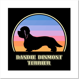 Dandie Dinmont Terrier Vintage Sunset Dog Posters and Art